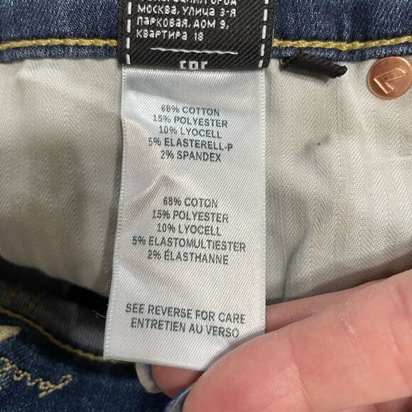 7 For All Mankind HIGHWAIST SLIM KICK Jeans Women’s 27 Medium Wash Stretch Denim - Picture 10 of 11